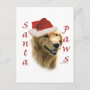 Golden Retriever Santa Tass Helg Vykort
