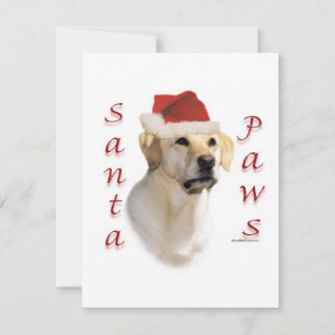 Golden Retriever Santa Tassar - platta Helgdag Julkort