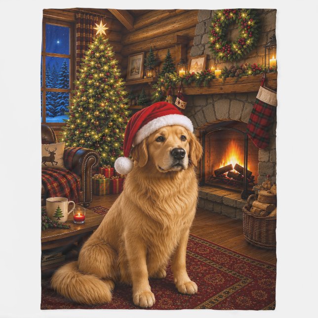 Golden Retriever Semester  Fleecefilt (Framsidan)