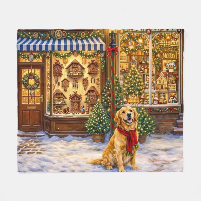 Golden Retriever Semester  Fleecefilt (Framsidan (Horisontell))