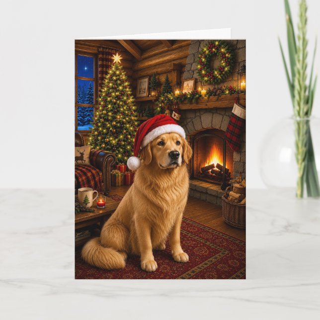 Golden Retriever Semester  Helgkort (Framsida)