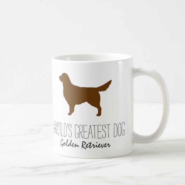 Golden Retriever Silhouette - Världsmästare Hund Kaffemugg (Höger)