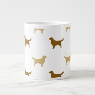 Golden Retriever Silhouettes Mönster Jumbo Mugg