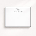 Golden Retriever Sketch Black Border Note Card Inbjudningar<br><div class="desc">A beautifully minimal flat note card featuring a fine line Golden Retriever illustration above the name and a bold black border that adds structure and sophistication. The detailed dog sketch brings warmth and charm, while the clean layout keeps the overall look elegant and timeless. You can edit the name, surname,...</div>
