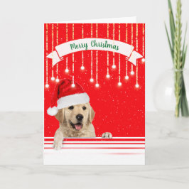 Golden Retriever-snöflingorna Helgkort