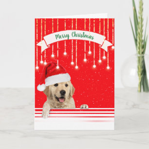 Golden Retriever-snöflingorna Helgkort