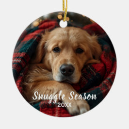 Golden Retriever Snuggle Season Julgransprydnad Keramik