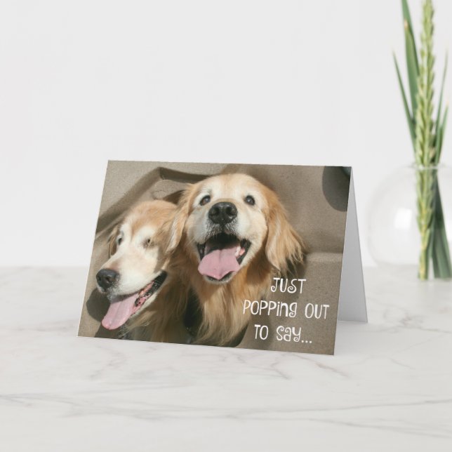 Golden Retriever som säger att du är Fantastisk Kort (Framsida)
