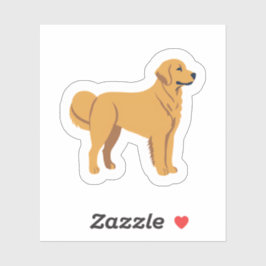 Golden Retriever | Söt Hund Valp Klistermärken