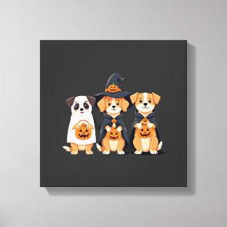 Golden Retriever Spöke Halloween Bus eller Betyg G Canvastryck