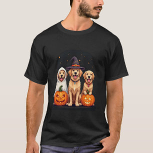 Golden Retriever Spöke Halloween Bus eller Godis G T Shirt