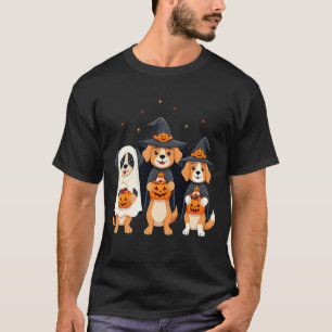 Golden Retriever Spöke Halloween Godis Eller Buske T Shirt