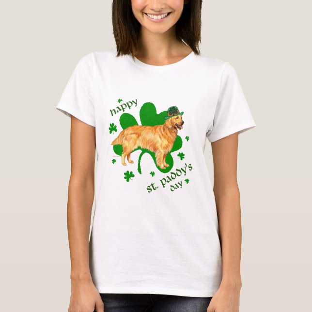 Golden Retriever St Paddy's Day Tröja (Framsida)