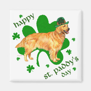 Golden Retriever St Patrick's Day Magnet