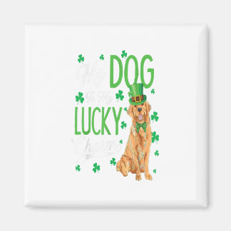 Golden Retriever St. Patricks Day Rolig hund Älska Magnet