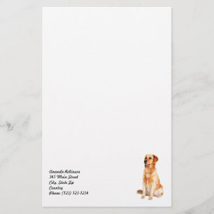 Golden Retriever Stationery Brevpapper