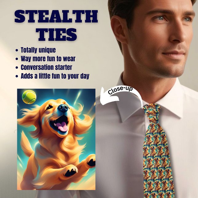 Golden Retriever Stealth Neck Tie Slips (Skapare uppladdad)