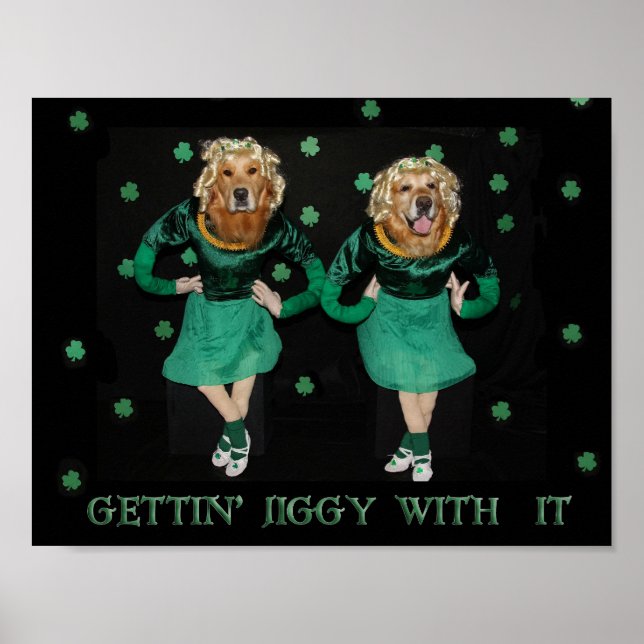 Golden Retriever Stepdancers får energi med det Poster (Framsidan)