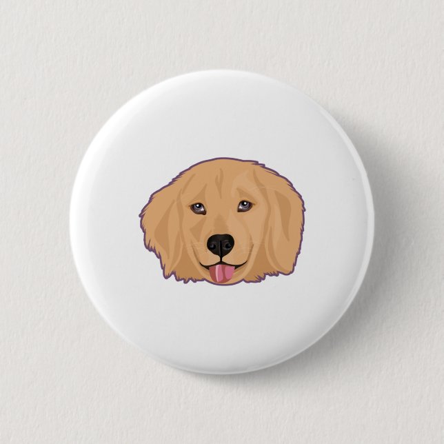 Golden Retriever Sticker Knapp (Framsida)