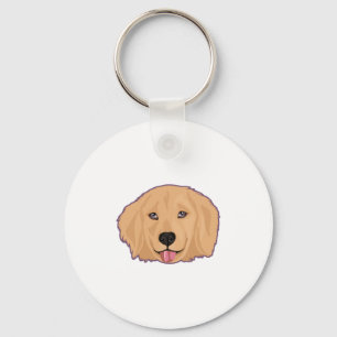 Golden Retriever Sticker Nyckelring