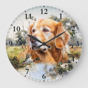 Golden Retriever Stor Klocka