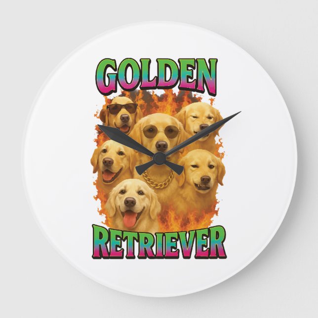 Golden Retriever Stor Klocka (Framsida)