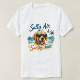Golden Retriever Strand | Salt Luft Sandig T Shirt