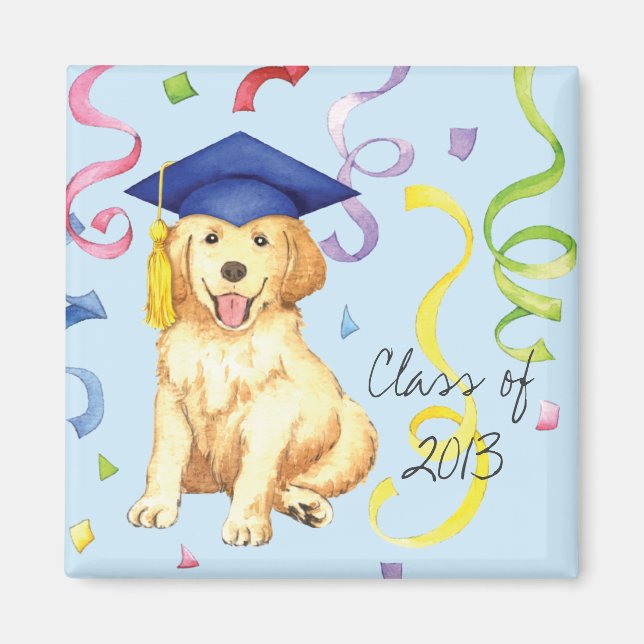 Golden Retriever Student Magnet (Framsidan)