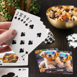 Golden Retriever Sunny Monogram-ungar Gamla matche Casinokort