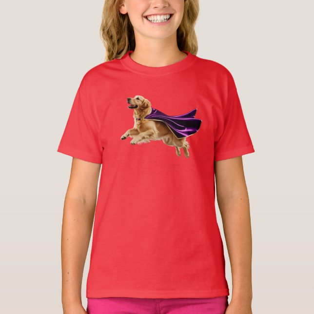 Golden Retriever Superassistance Barn T-Shirt (Framsida)