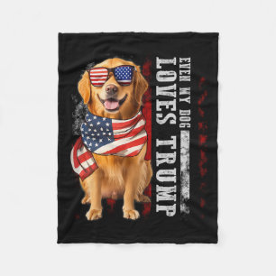 Golden Retriever t.o.m. My Kärlek Trump Funny Fleecefilt