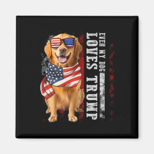 Golden Retriever t.o.m. My Kärlek Trump Funny Magnet