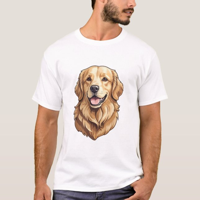 Golden Retriever  T Shirt (Framsida)