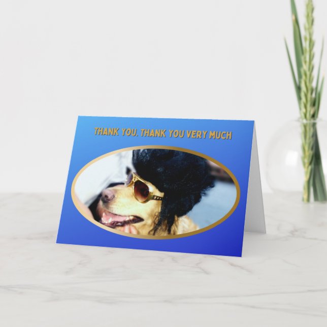 Golden Retriever Tack. Tack Kort (Framsida)