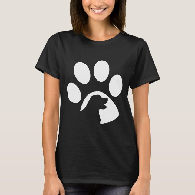 Golden Retriever Tass Silhouette T Shirt (Framsida)