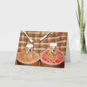 Golden Retriever Thanksgiving Paj Kort