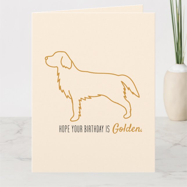 Golden Retriever Tissue Paper  Kort (Framsida)