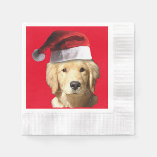 Golden Retriever Tomte Pappersservett
