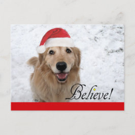 Golden Retriever Tro jul Helg Vykort