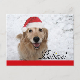 Golden Retriever Tro jul Helg Vykort