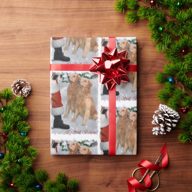 Golden Retriever Tro jul Presentpapper (Julgåva)