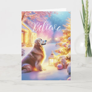 Golden Retriever - tro julens magi Helgkort