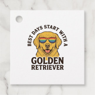 Golden Retriever Tröja med Retro Solglasögon Hund Gåvor Etiketter