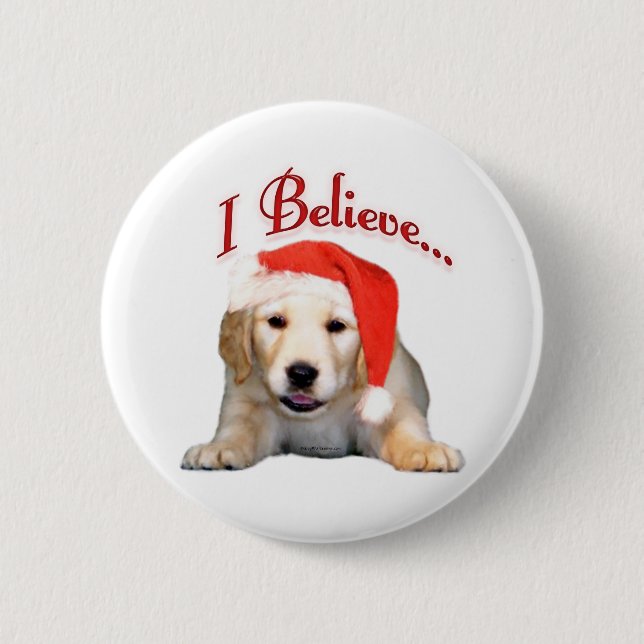 Golden Retriever, tror jag - Button Knapp (Framsida)