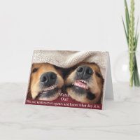 Golden Retriever Undercover Agent Birthday Card
