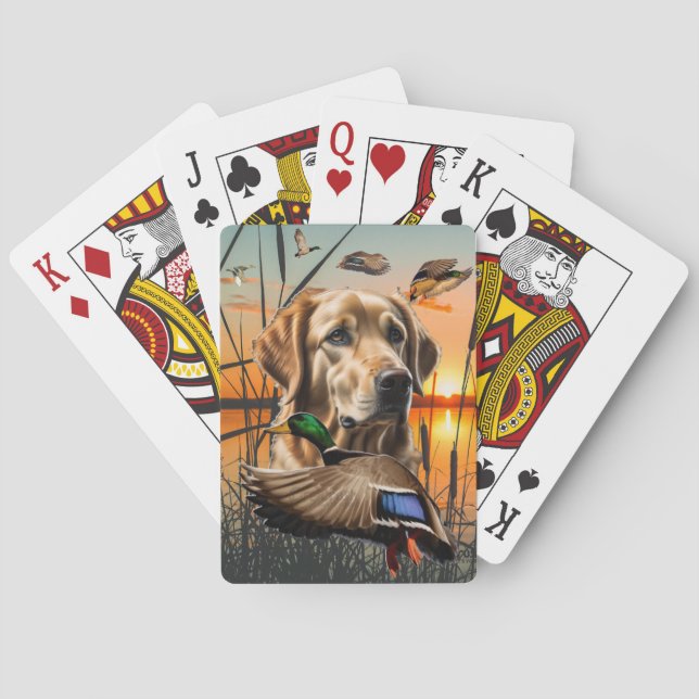 Golden Retriever, uppspelningskort, Mallard Casinokort (Baksidan)