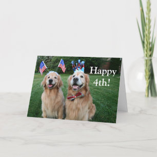 Golden Retriever utomhus Independence day Kort