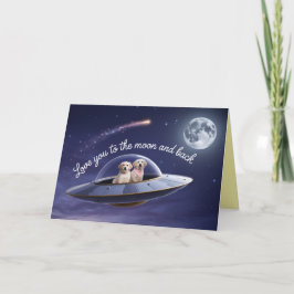 Golden Retriever Valentine Day's Card Helgkort