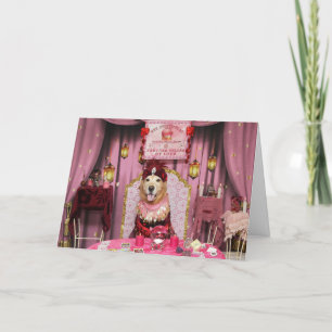 Golden Retriever Valentine Fortune Teller Kärlek Helgkort