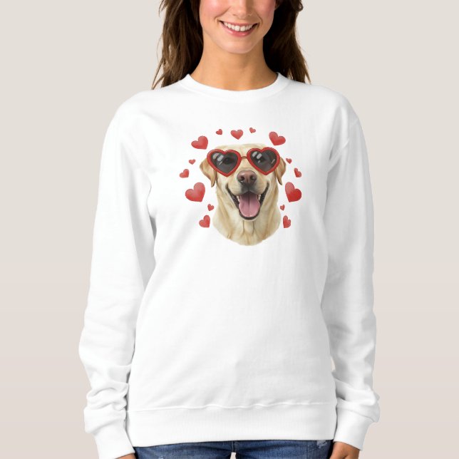 Golden Retriever Valentine Oil Painting Dog Portra T Shirt (Framsida)